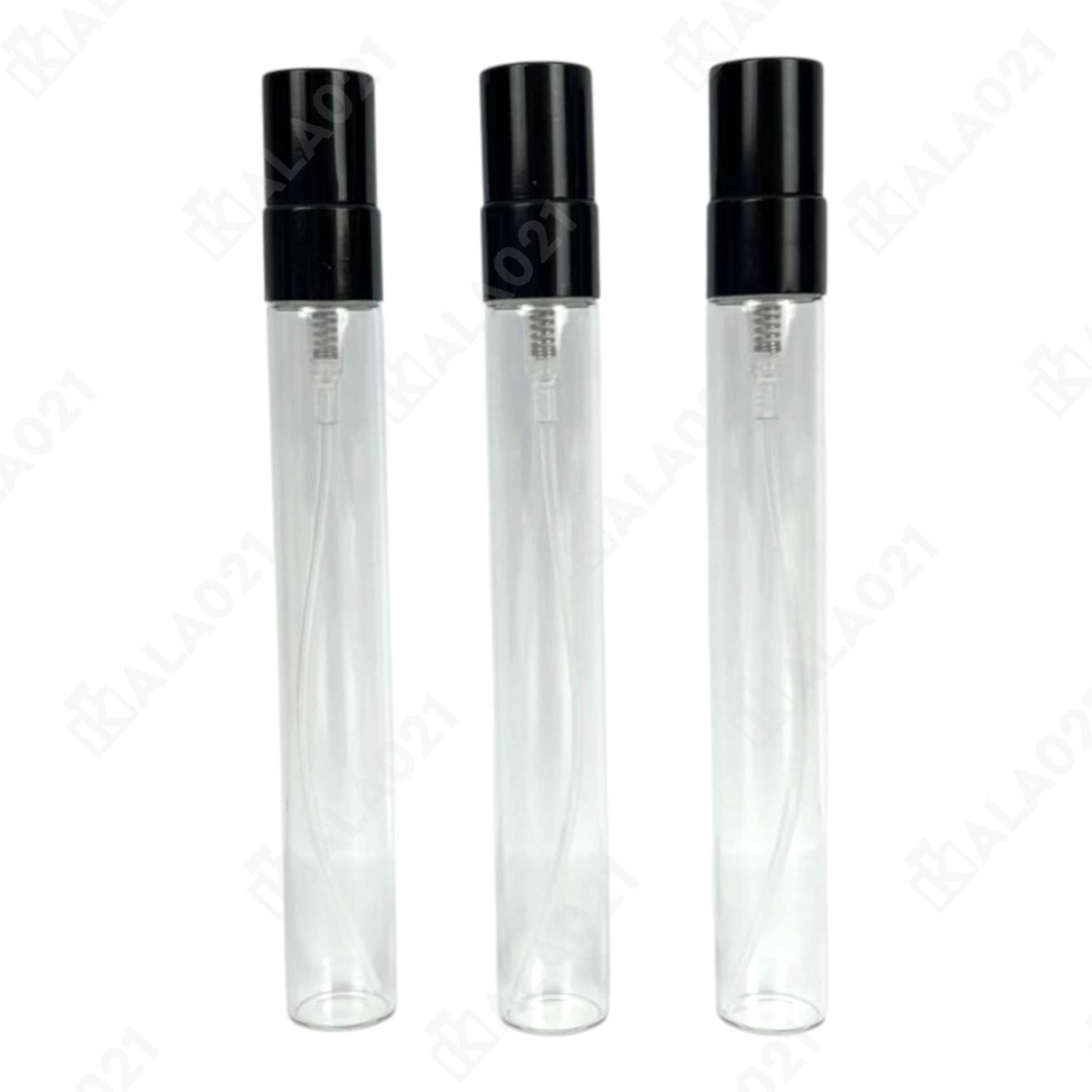 شیشه عطر 10 میل درب فلزی مشکی - بسته 50 عددی