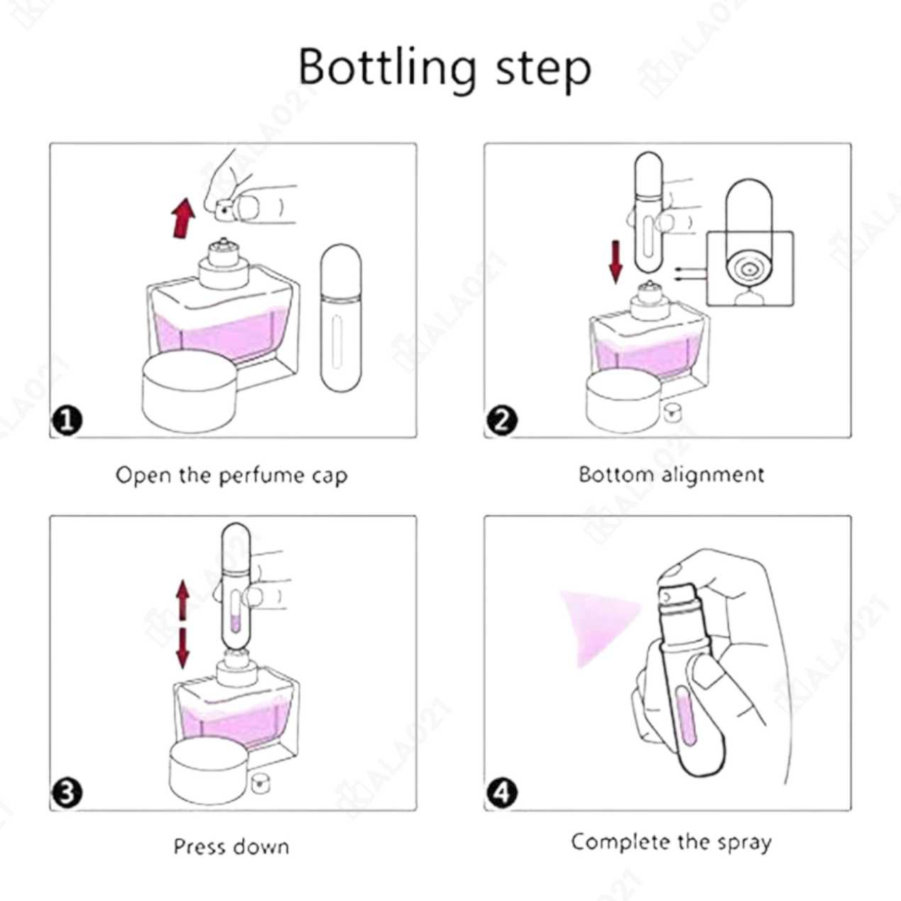 محفظه نگهدارنده شارژ عطر اتومایزر 5 میل - Perfume Atomizer - Image 3