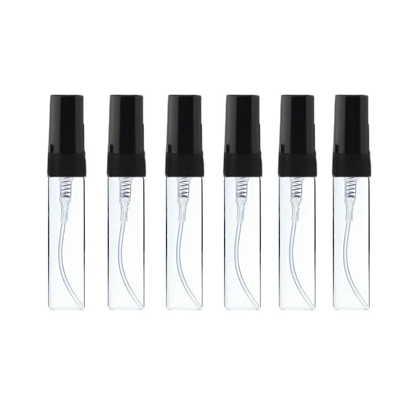 شیشه عطر 5 میل درب مشکی - 6 عددی